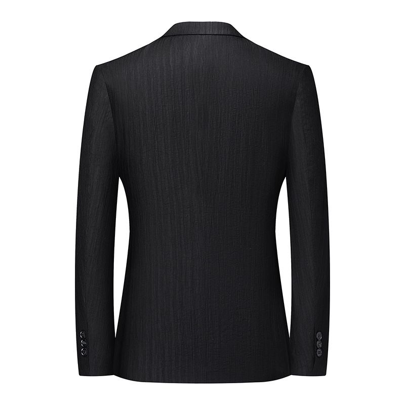Blazer Herre Bankett Slank Elastisk Lettstelt To Knapper - Svart