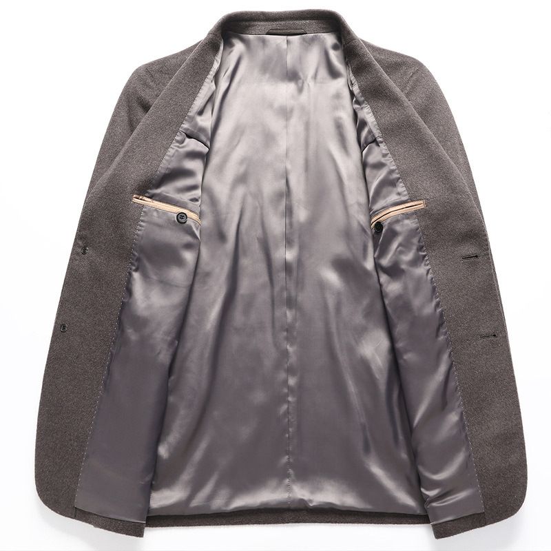 Blazer Sportsjakke Ull Slim To Knapper - Brun